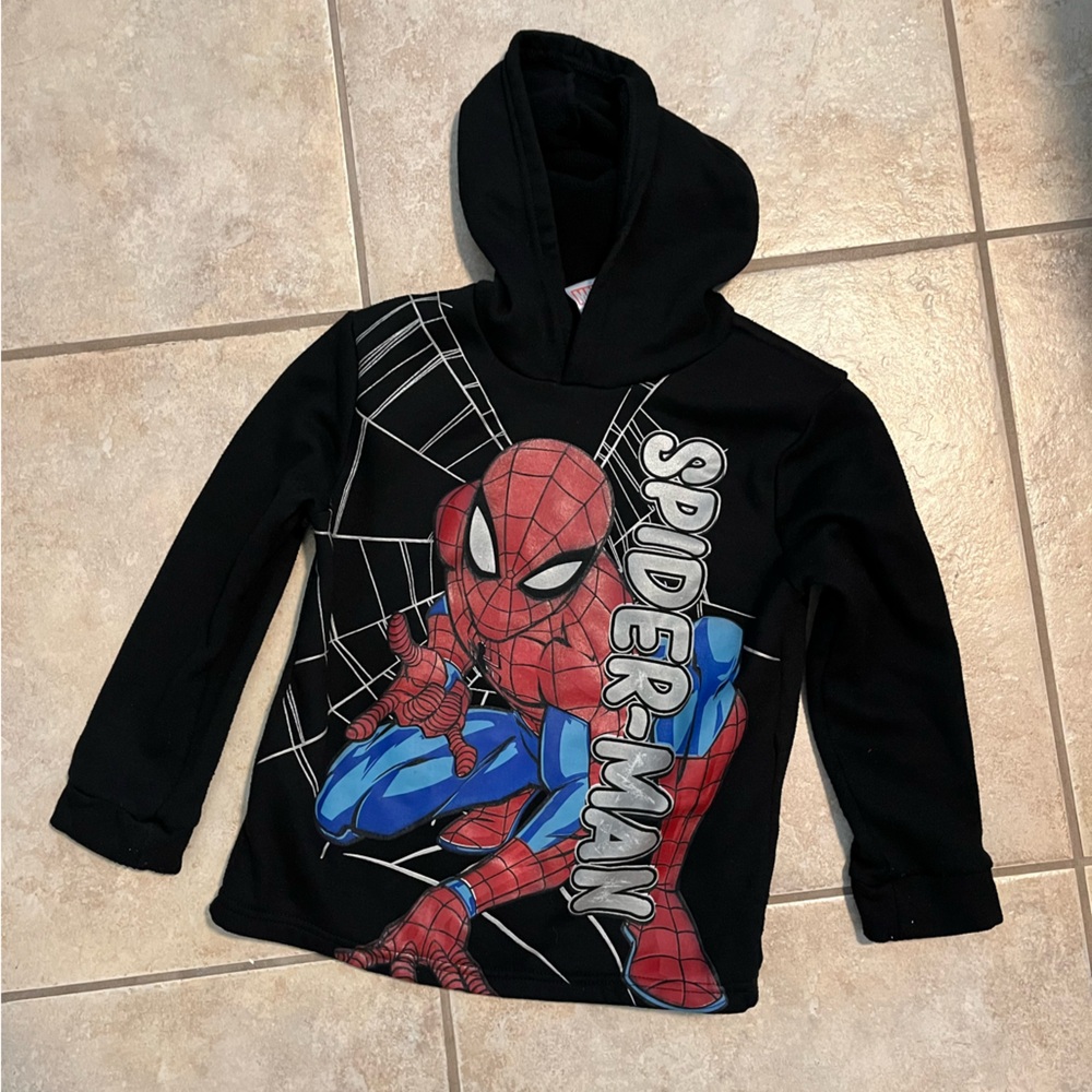 Marvel Spider-Man Sweater with Hood. Kids Size 7/8 EUC
